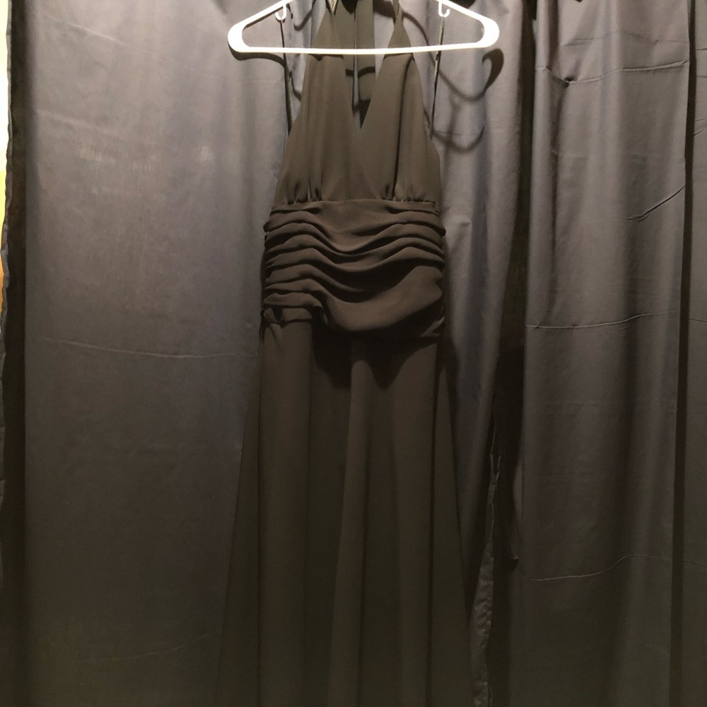 Black halter dress